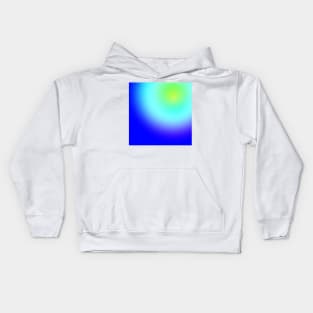 Blue green abstract yellow art Kids Hoodie